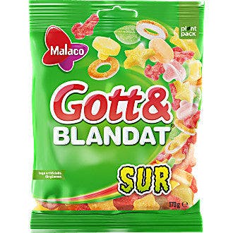 Malaco Gott & Blandat Sour by Swedish Candy Store