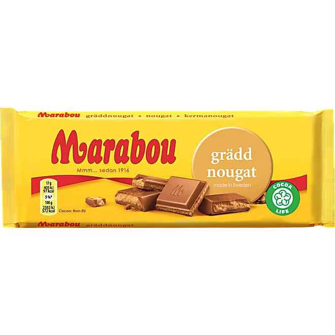 Marabou Creamy Nougat Chocolate Bar by Swedish Candy Store