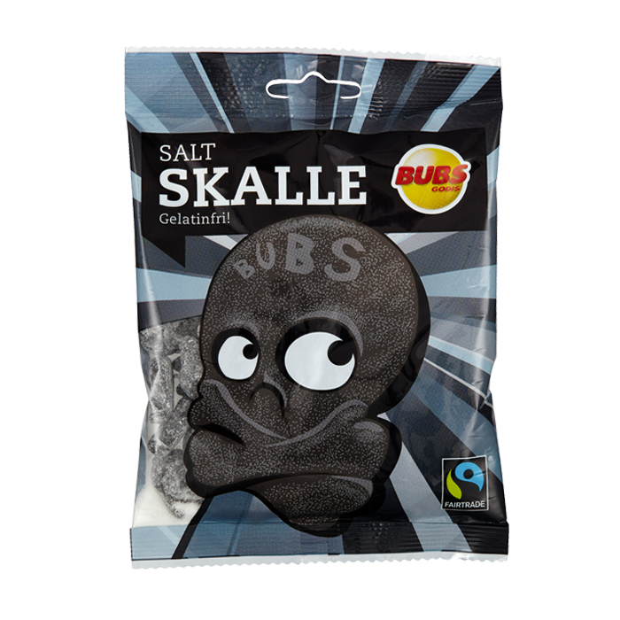 Bubs Salty Licorice Skull by Swedish Candy Store