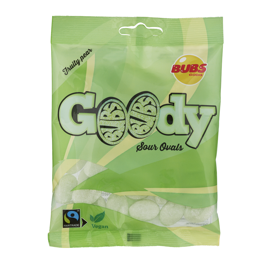 Bubs Goody Sour Ovals - Fruity Pears by Swedish Candy Store
