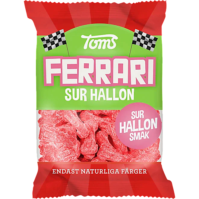 Toms Ferrari Sour Raspberry by Swedish Candy Store