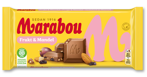 Marabou Fruit And Almond Chocolate Bar