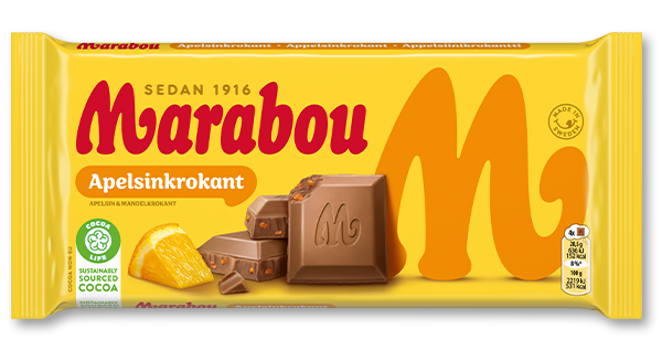 Crispy Orange Chocolate Bar Chocolate Marabou
