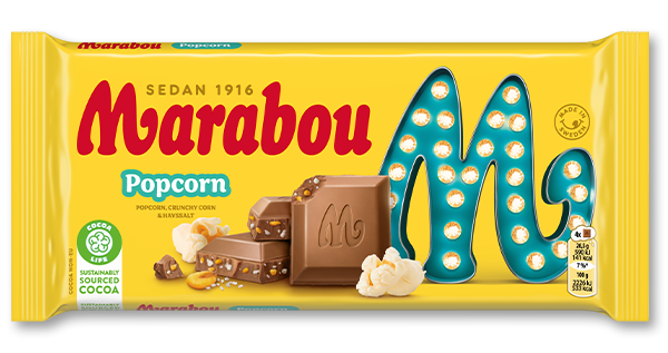 Milk Chocolate Popcorn  Bar By Marabou