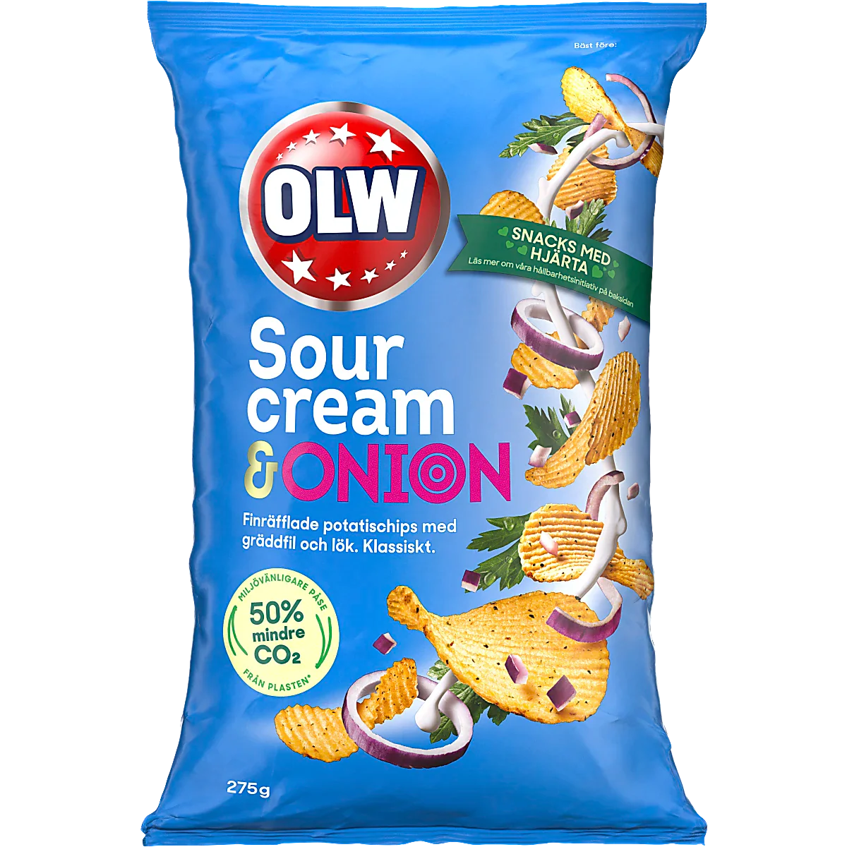 OLW Sourcream & Onion Chips by Swedish Candy Store