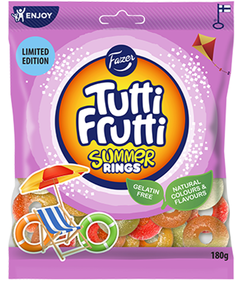 Fazer Tutti Frutti Summer Rings by Swedish Candy Store