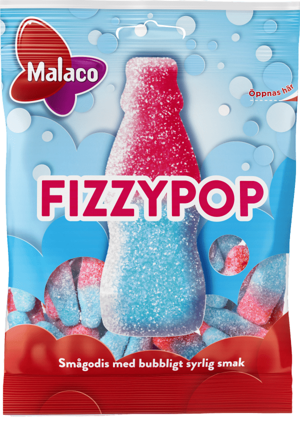 Fresh Sour Fizzypop Candy Bag Malaco 80g 