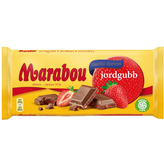 Marabou Jordgubb Limited Edition, Marabou with strawberry