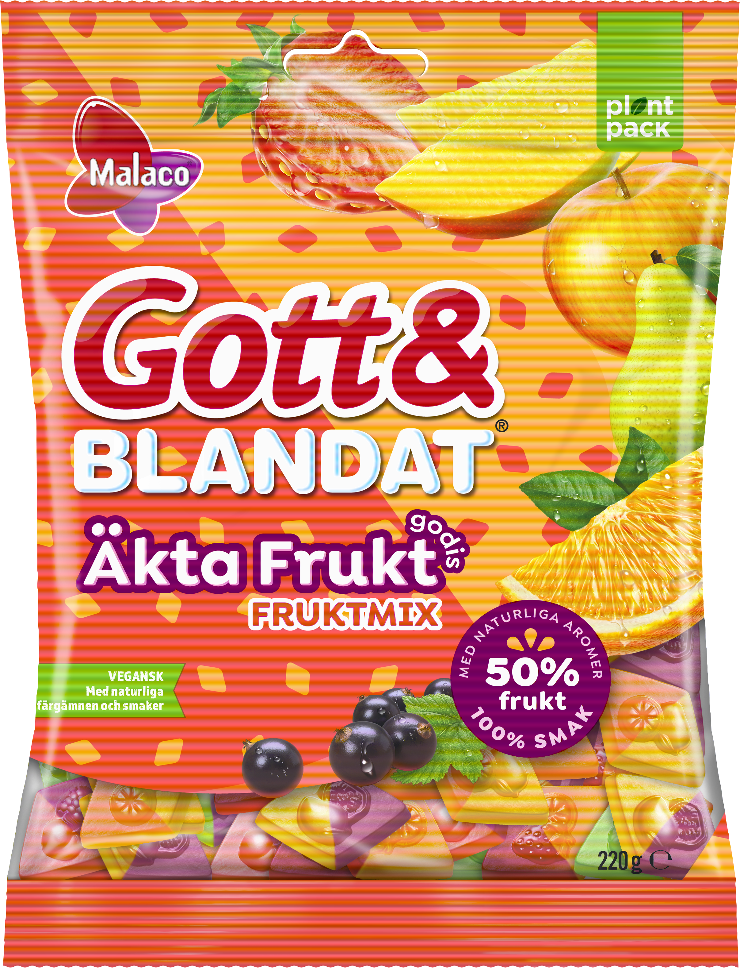Malaco Gott & Blandat "Real Fruit-Candy" Fruit Mix by Sweet Side of Sweden