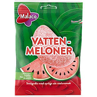 Malaco Vatten-meloner. Candy with watermelon taste