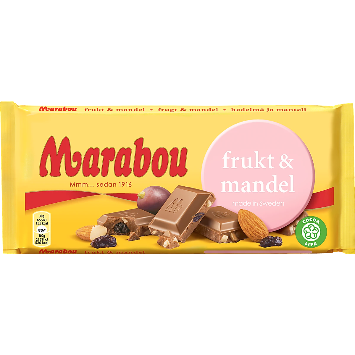 Marabou Fruit & Almonds Chocolate Bar by Sweet Side of Sweden