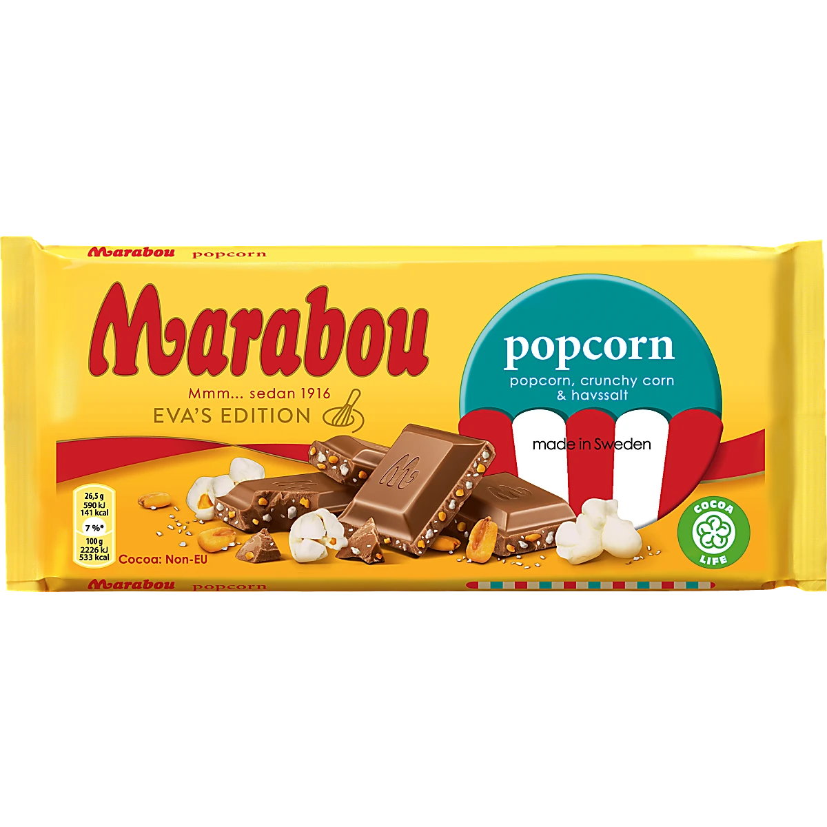 Marabou Popcorn Chocolate Bar by Sweet Side of Sweden