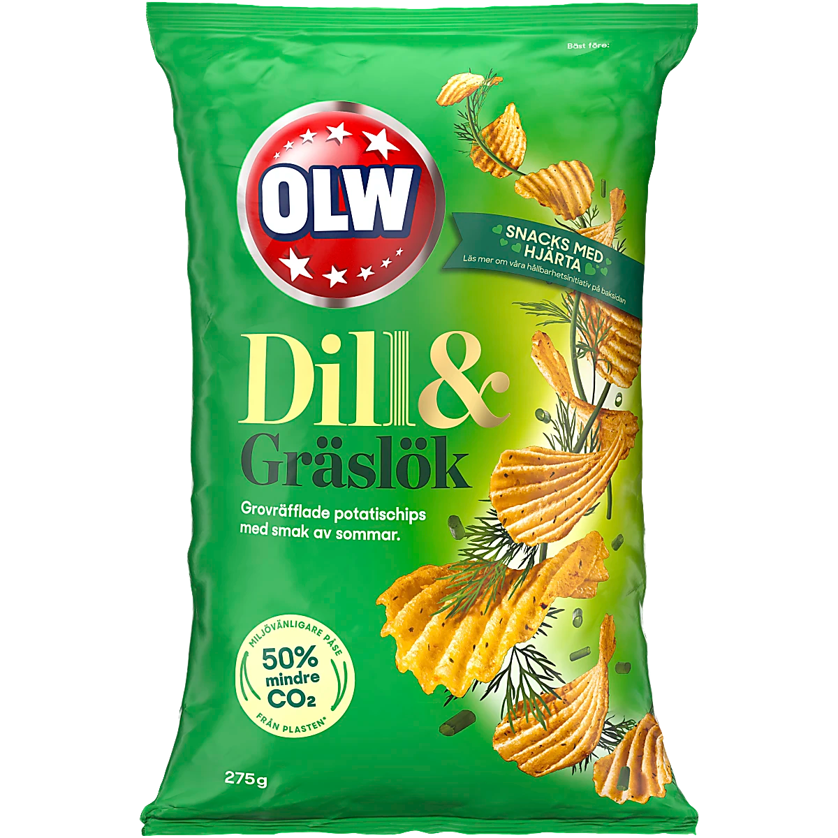 OLW Dill & Chive Chips by Sweet Side of Sweden