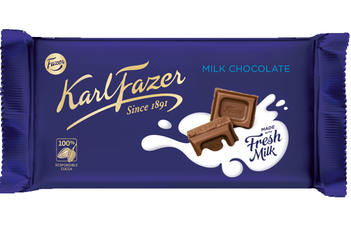 Karl Fazer Milk Chocolate Bar Chocolate Fazer 145g 